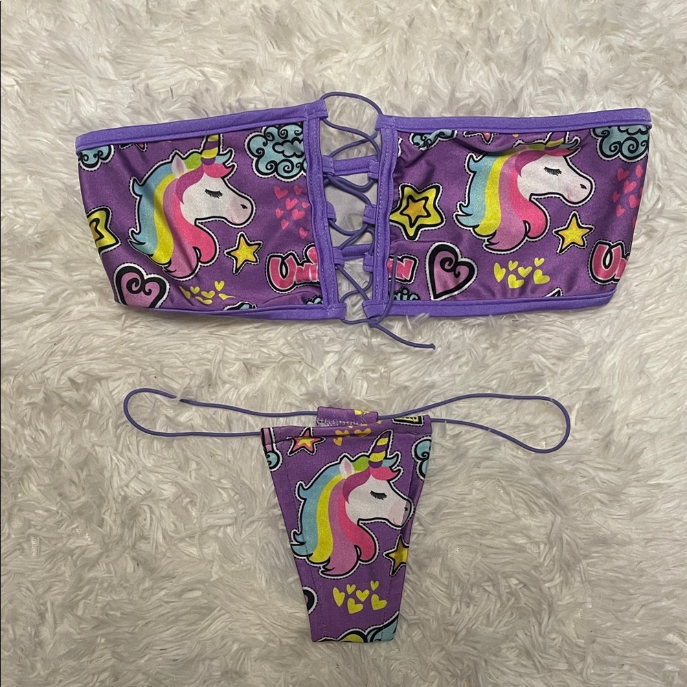 Purple Unicorn lingerie set NWOT